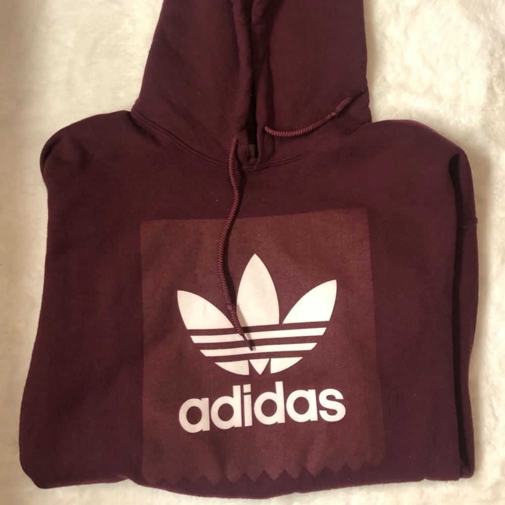 adidas burgundy hoodie!